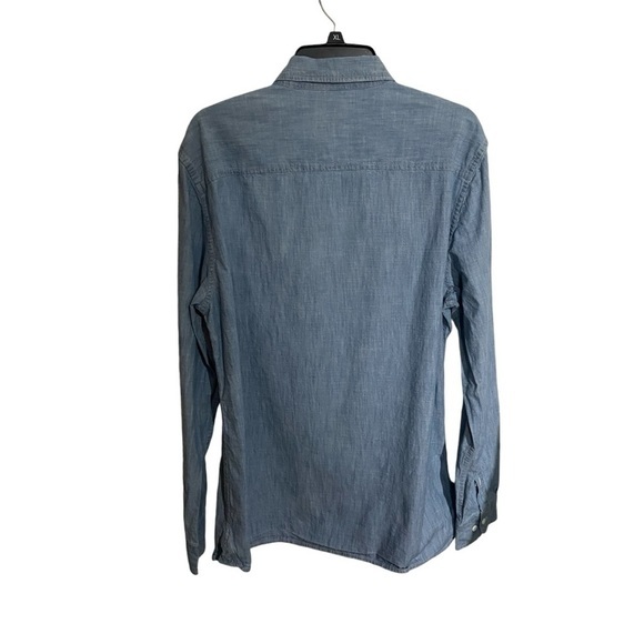 True Craft Men’s  Southern Design Chambray Linen‎ Button-down - Picture 2 of 6